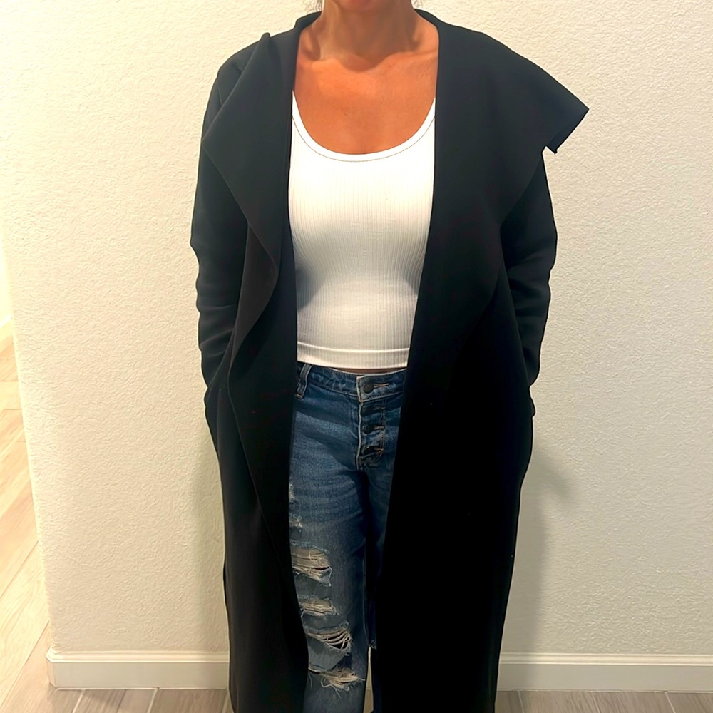 NWT love Tree black wrap sweater